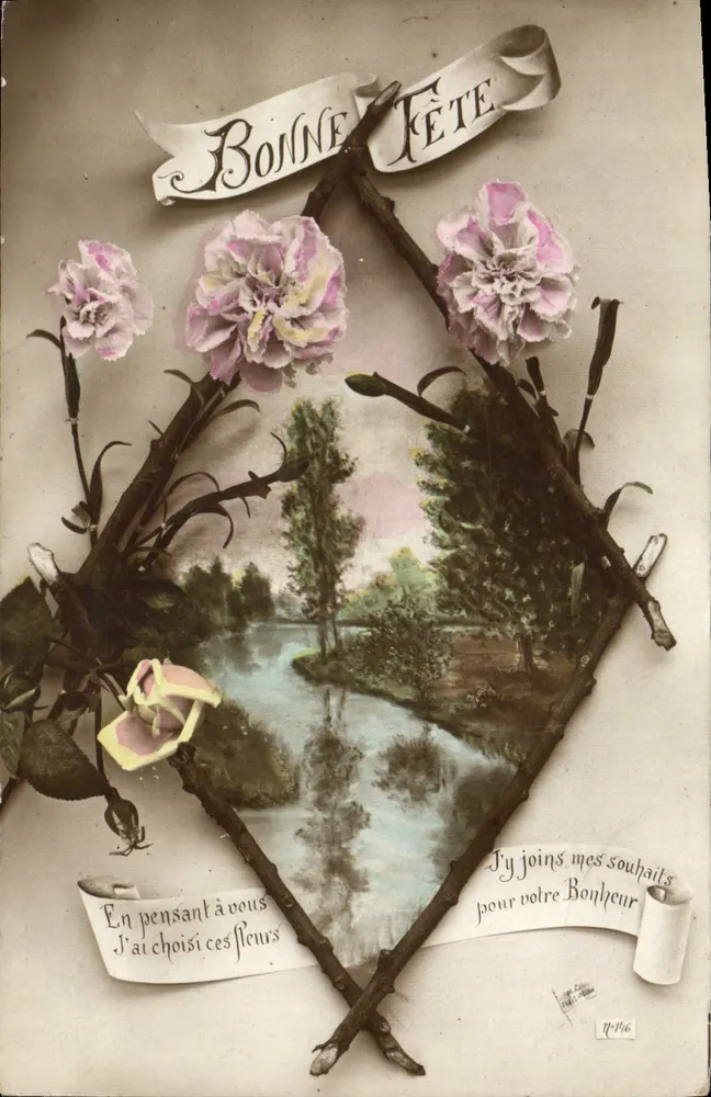 Feest — Bloemen en landschap — Lemaire, J.-B.-H. Lébède, Parijs, nr. 14-196 - Voorkant