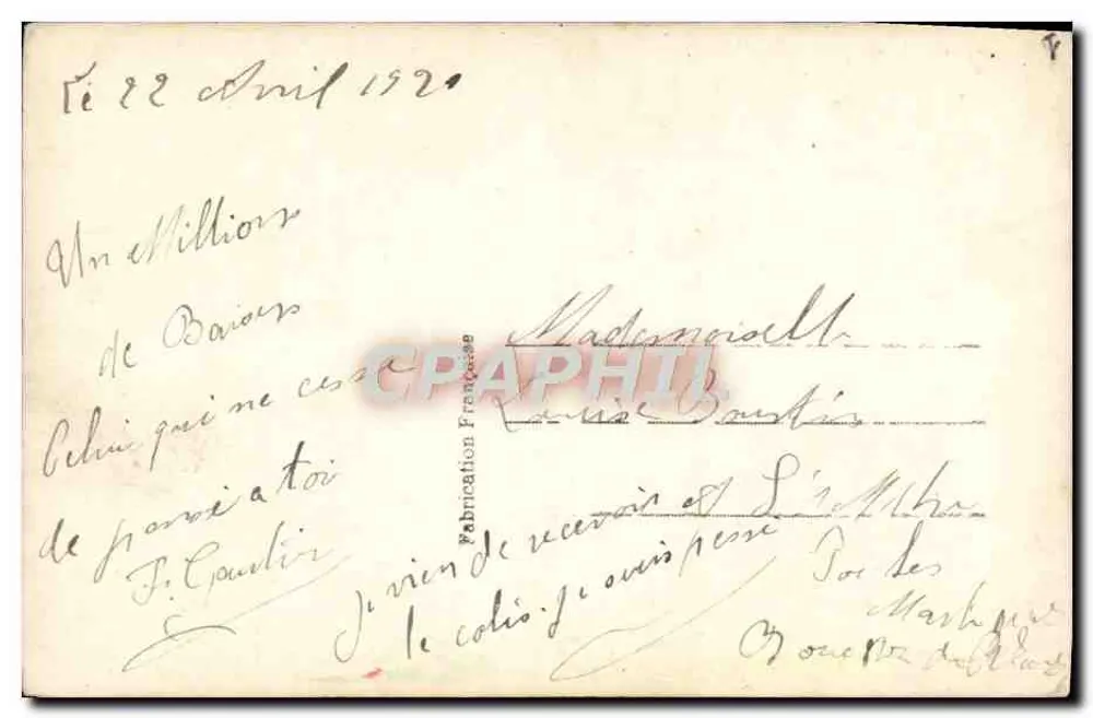 Liebendes Paar — romantische Szene — Suzy n°655 - Rückseite