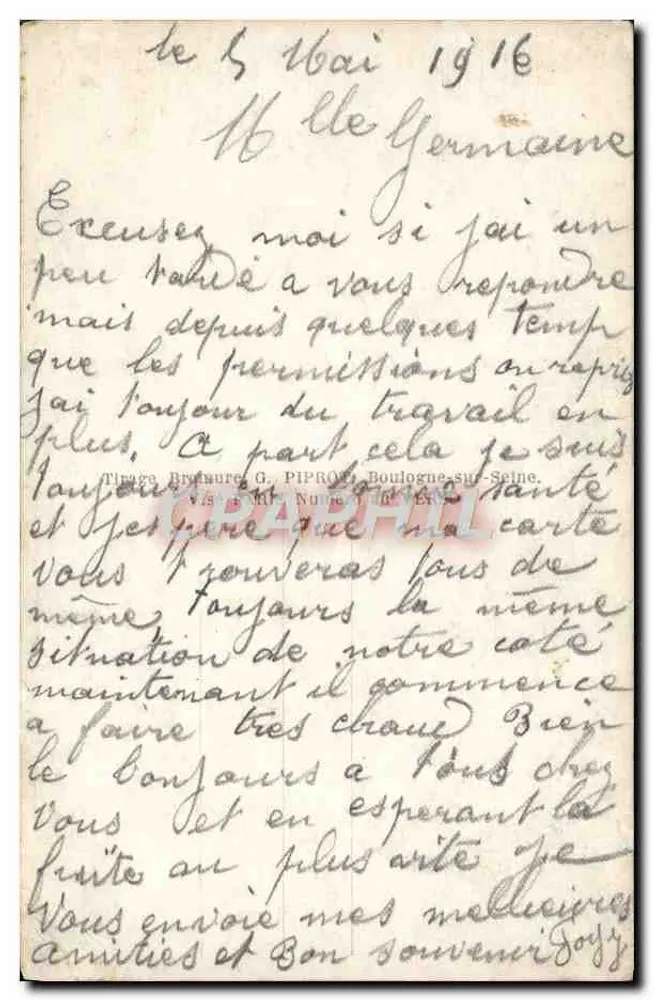 O muguet de maio, símbolo de amor — Alegra os olhos, os corações neste dia — DIX 427 - Verso
