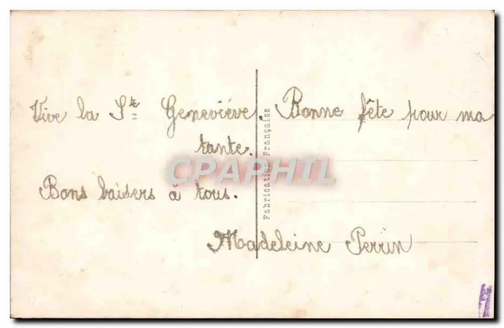 Zwei Kinder in Winterkleidung — Schneelandschaft — Verlag Paris, n° 2701 - Rückseite