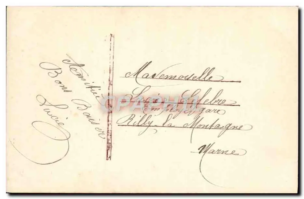 Eine junge Frau in grünem Kleid — Ein Kuss — anonymer Verleger, n° 4190 - Rückseite