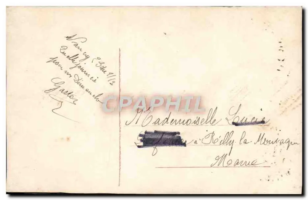 Porträt eines jungen Mannes — Blumendekor — anonymer Verleger, Nr. 846 - Rückseite
