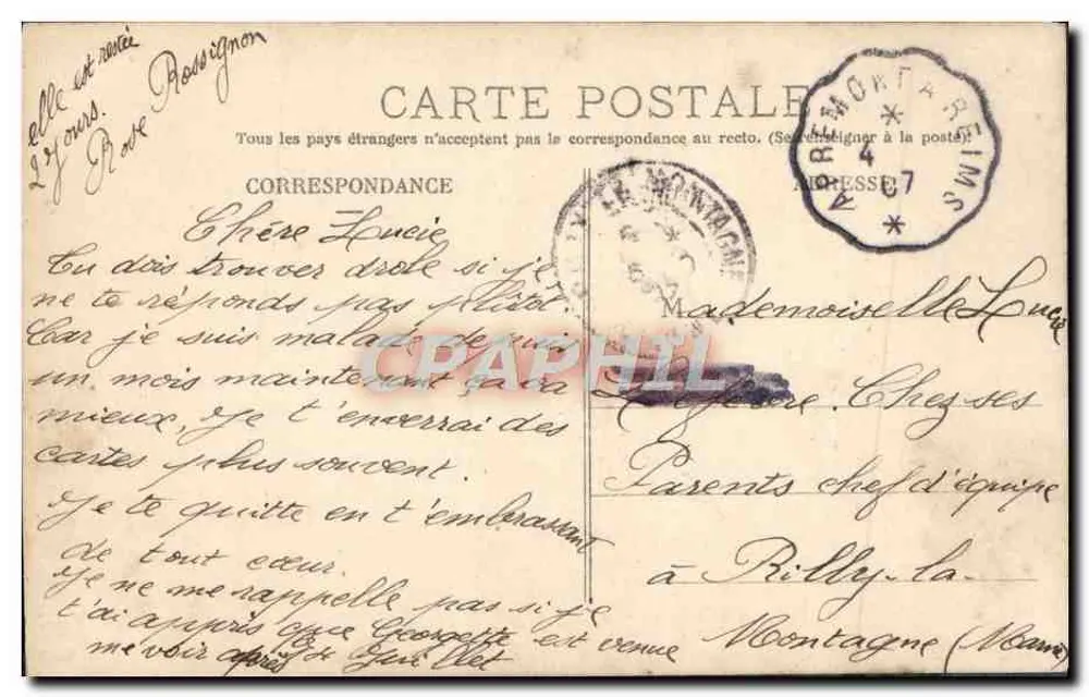Frau in einem rosa Kleid mit Blumen — Frohe Geburtstagskarte — M.P. Nr. 713 - Rückseite
