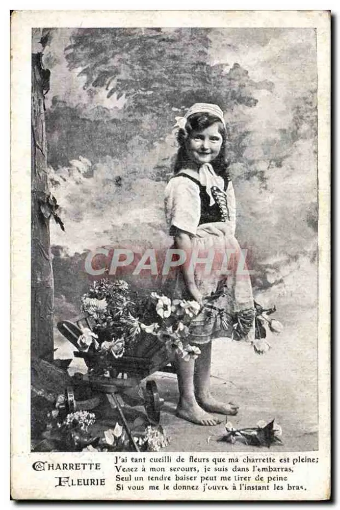 Charrete Fleurie — Poema sobre uma menina com charrete de flores — J.C. Paris - Frente