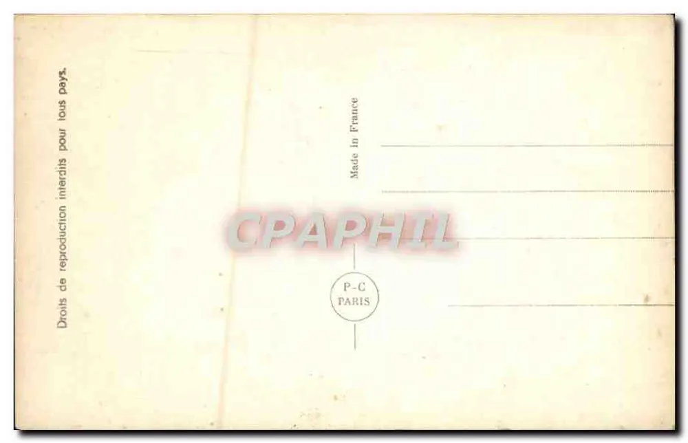 Liebendes Paar — Liebeskarte — P-C PARIS n°3955/3 - Rückseite