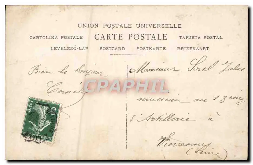 Femme tenant un bouquet — scène de jardin avec pont — éditeur ALLYS, n° 609 - Rückseite