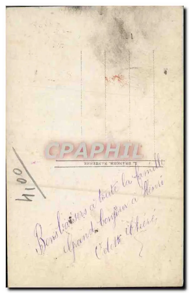Crianças em um landau decorado com rosas — editor S. & C. n° 3626 - Verso