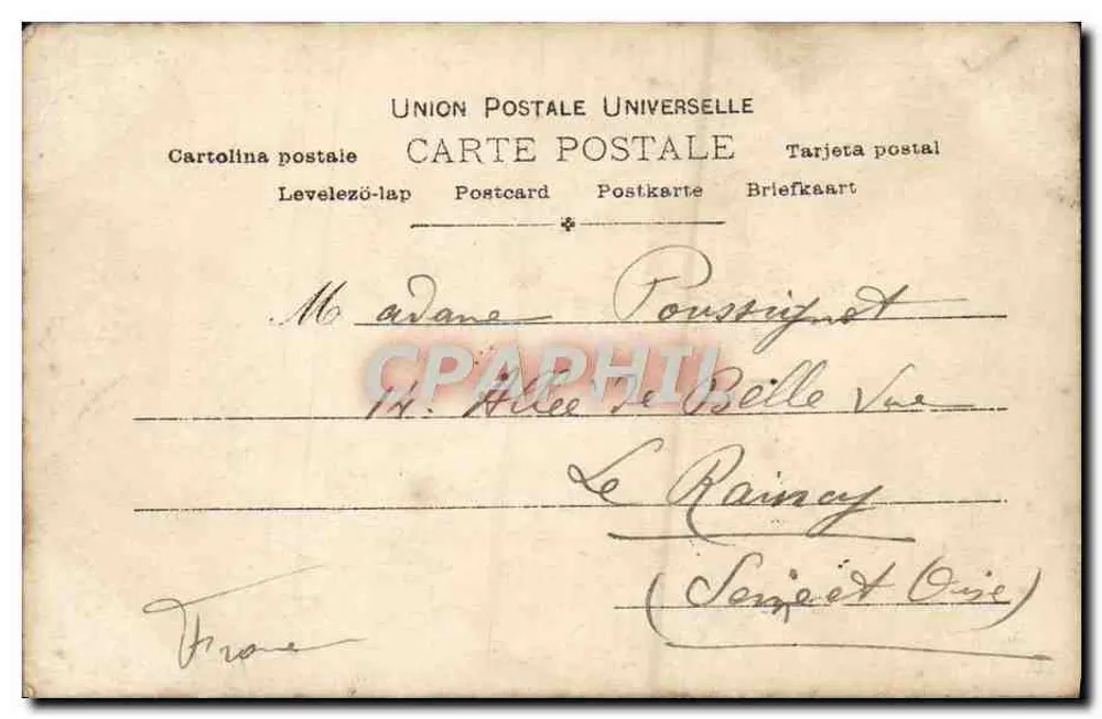 Femme en bandeau coloré — portrait studio — Reutlinger Paris n°969 - Rückseite