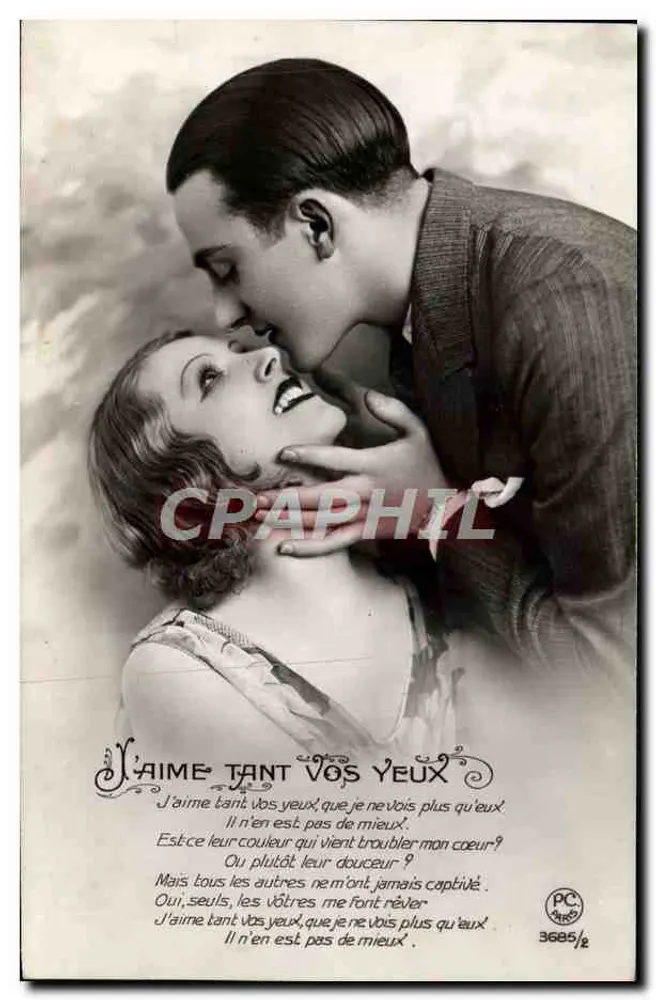 Ich liebe deine Augen so sehr — Liebesgedicht — P-C Paris n°3689 - Vorderseite