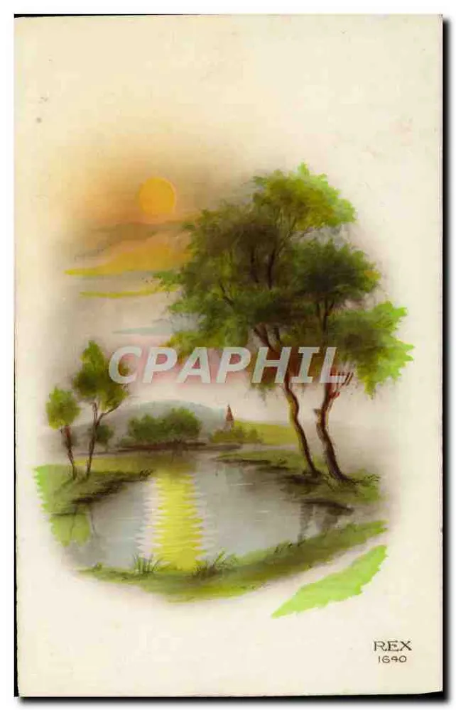 Paisagem ao pôr do sol — editor REX, n° 1690 - Frente