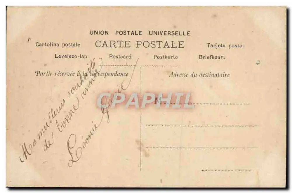 Menina pequena com caixa decorativa — Boa Ano — Le Normand Phot. n°1848 - Verso