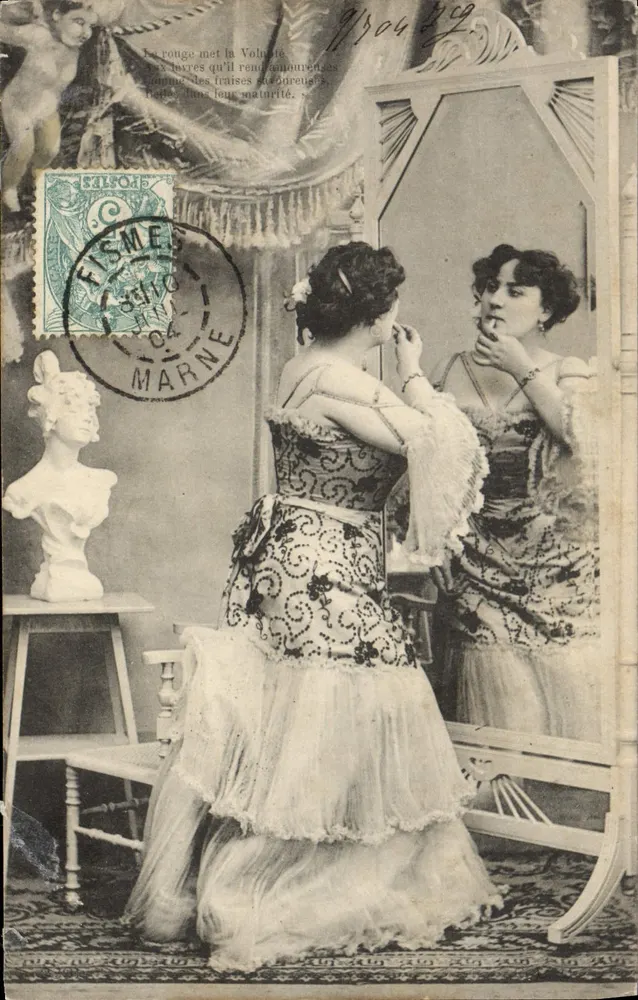 Frauen vor einem Spiegel — Salsogne, 1904 — Salsogne - Vorderseite