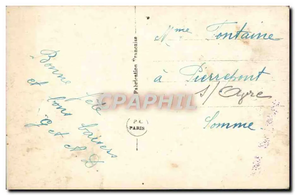 Viva Santa Bárbara — cartão postal decorativo com ramo de visco e envelope — editor PC 4-28 - Verso