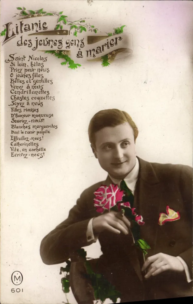 Litanei der jungen Männer zum Heiraten — Saint Nicholas — Verlag M, Nr. 601 - Vorderseite