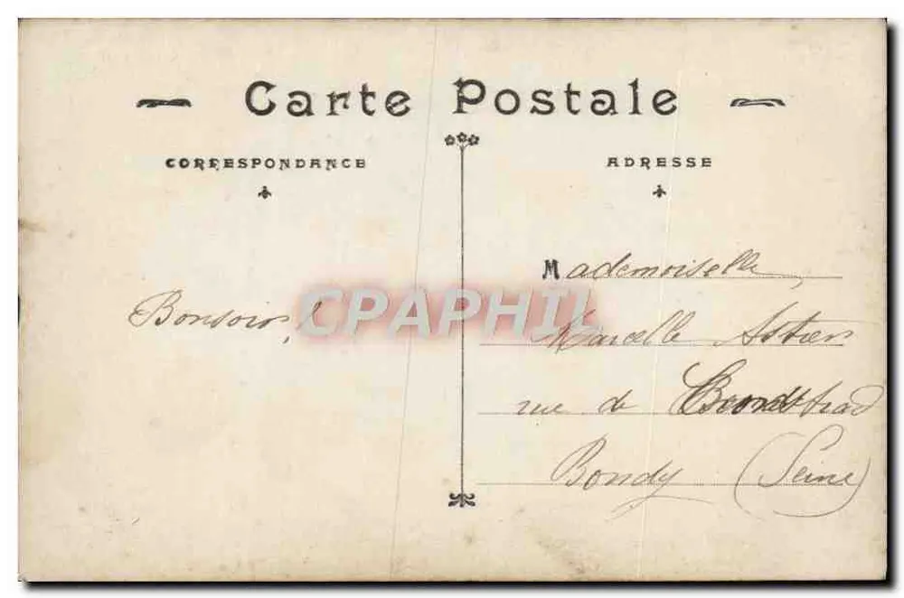 Mädchen mit Puppe — Verleger Paris, Nr. 8061 - Rückseite