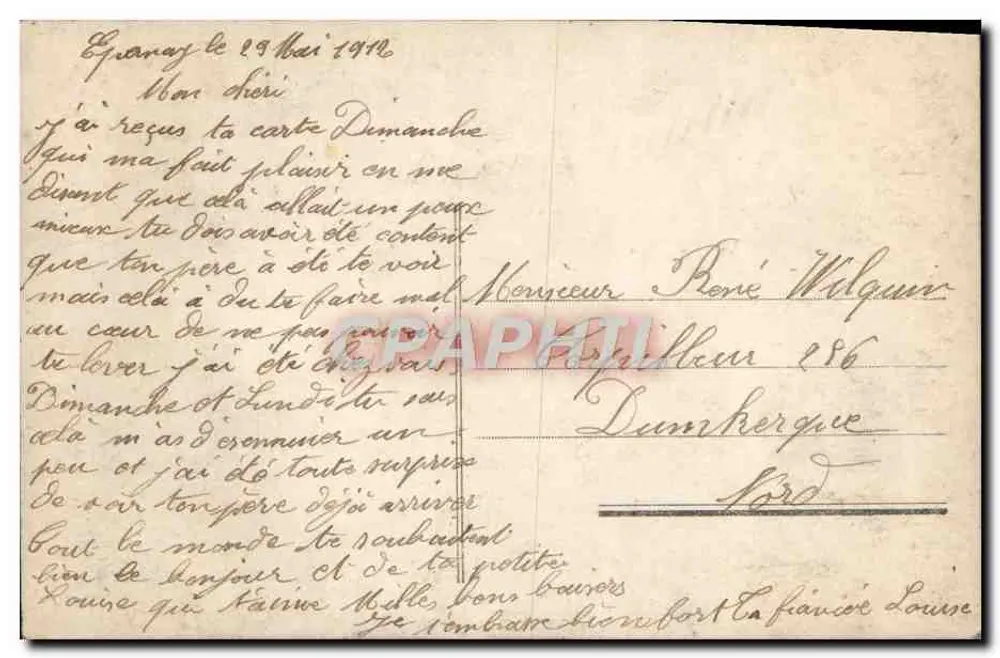 Liebespaar — romantische Szene — unbekannter Verlag, n° 63 - Rückseite