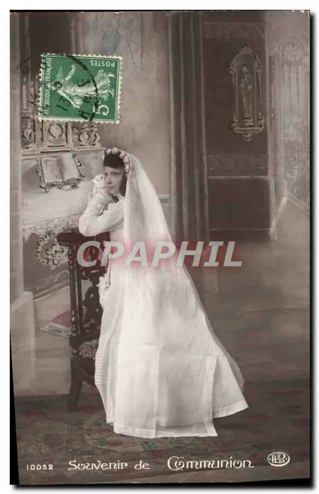 Mädchen in Kommunionkleid — Verlag LEBEA — Nr. 10052 - Vorderseite