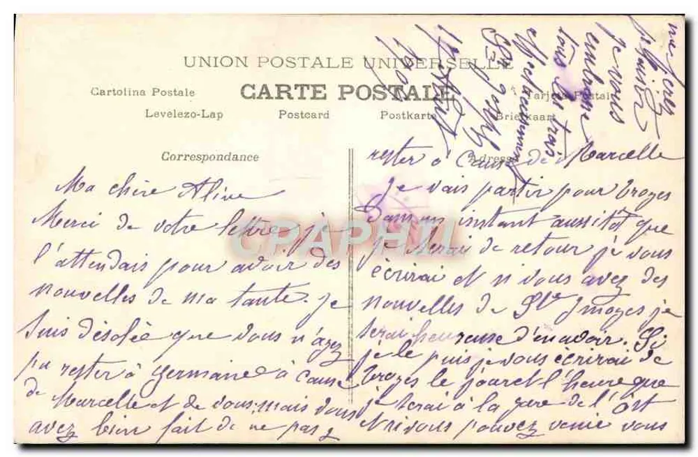 Junge Frau in einem Kleid mit Polka-Dots — Annyez, Paris — Nr. 872 - Rückseite