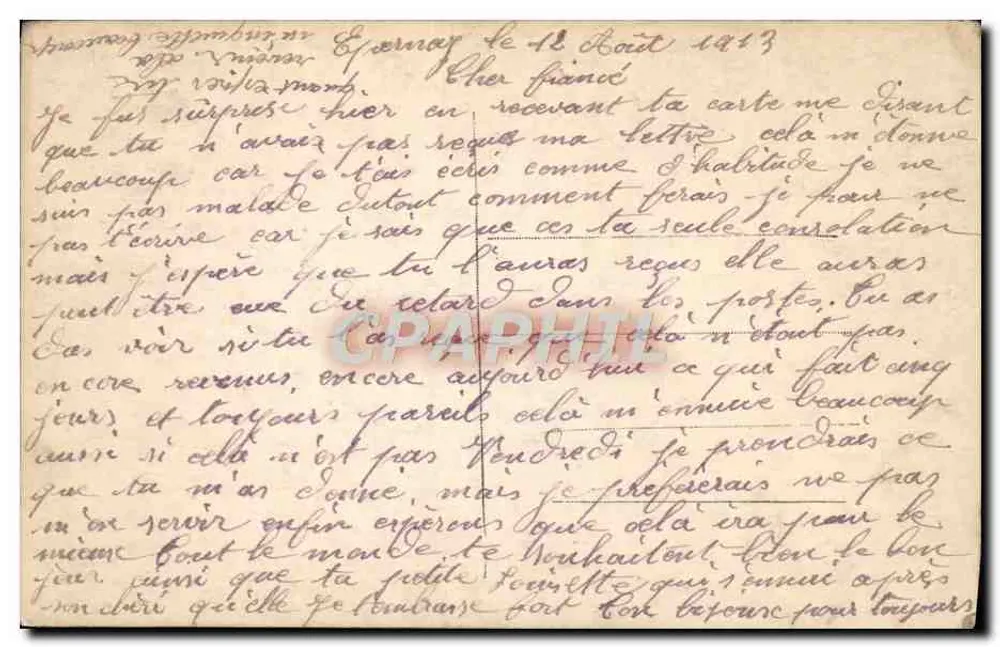 Liebendes Paar — Intime Szene mit Rosen — Victoria, Nr. 225 - Rückseite