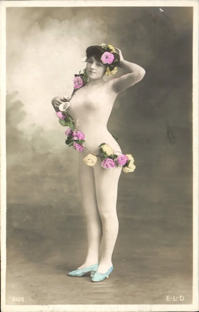 Nacktheit mit Blumen — E.L.D. n°3429 - Vorderseite