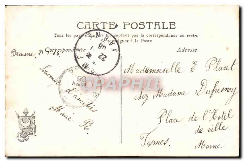Ich veröffentliche Sie nicht — Paris — anonymer Verleger, Nr. 3.155 - Rückseite