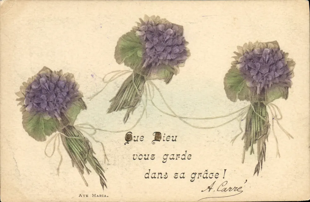 Bukiety wiolet — Ave Maria — A. Carre' - Awers