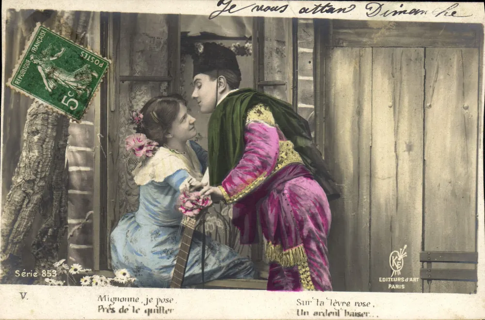 Je vous attan Diman He — Künstlerische Verlage Paris, Serie 853 - Vorderseite