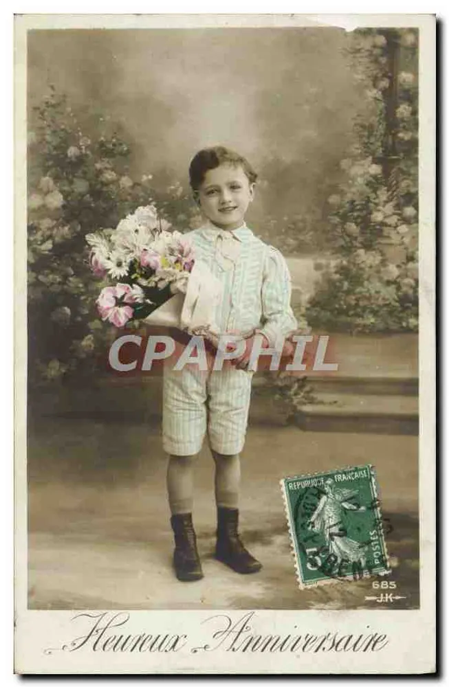 Child with bouquet — Birthday — 683 - Front