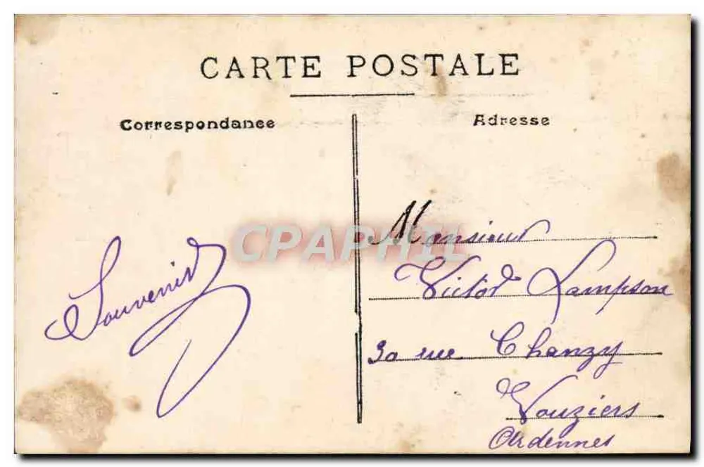 Flores e criança — carta postal com texto impresso — editor não identificado, n° 543 - Verso