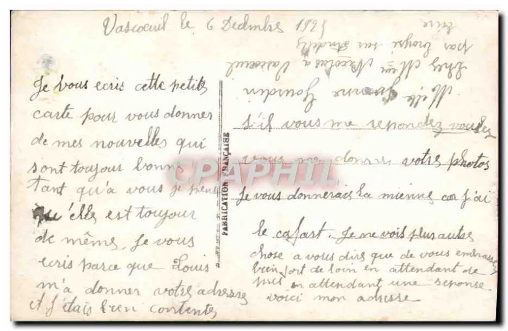 Frau in einem verzierten Hut — anonymer Verlag, Nr. 2845 - Rückseite