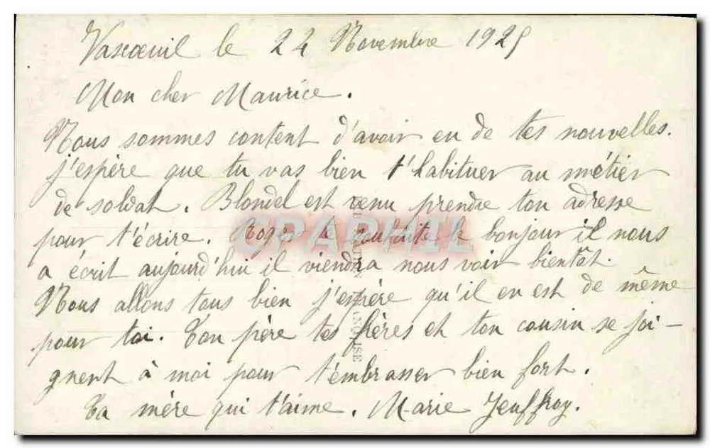 Frau im grünen Kleid — Paris — DÉDÉ, n° 838 - Rückseite