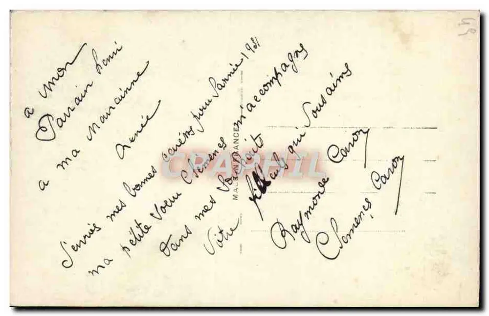 Mädchen mit Kamera — Frohe Neujahr — Paris 2224, Verleger B - Rückseite