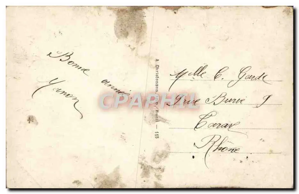 Criança em cervo — Natal — REX 4949 - Verso