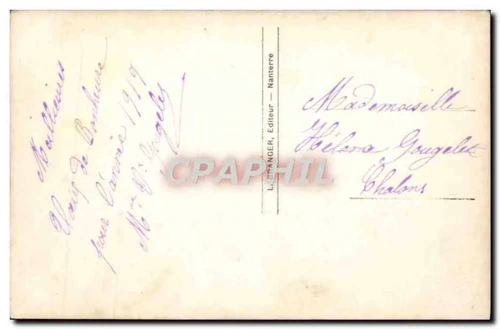 Frau in Pelz — Schnee — Verlag L. Branger, Nr. 4348 - Rückseite