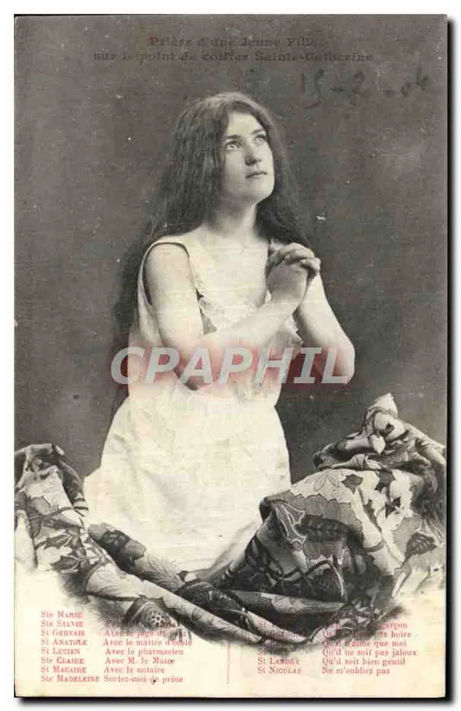 Priester einer jungen Frau — Sainte-Catherine — Verleger unbekannt, Seriennummer nicht sichtbar - Vorderseite