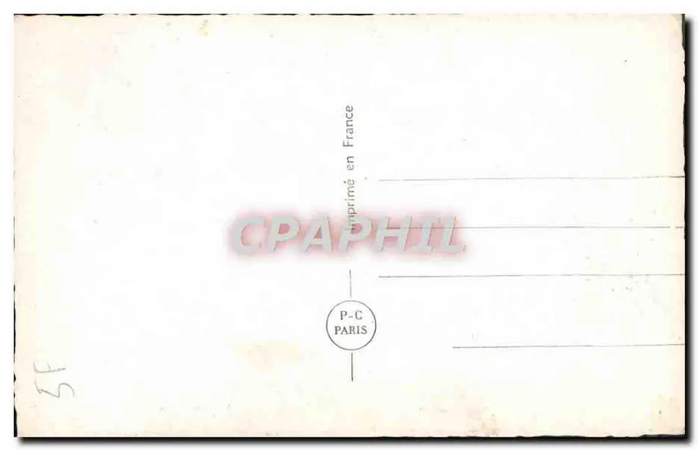 Menina com traje de inverno — decoração de floresta nevada — P-C Paris n°5982 - Verso