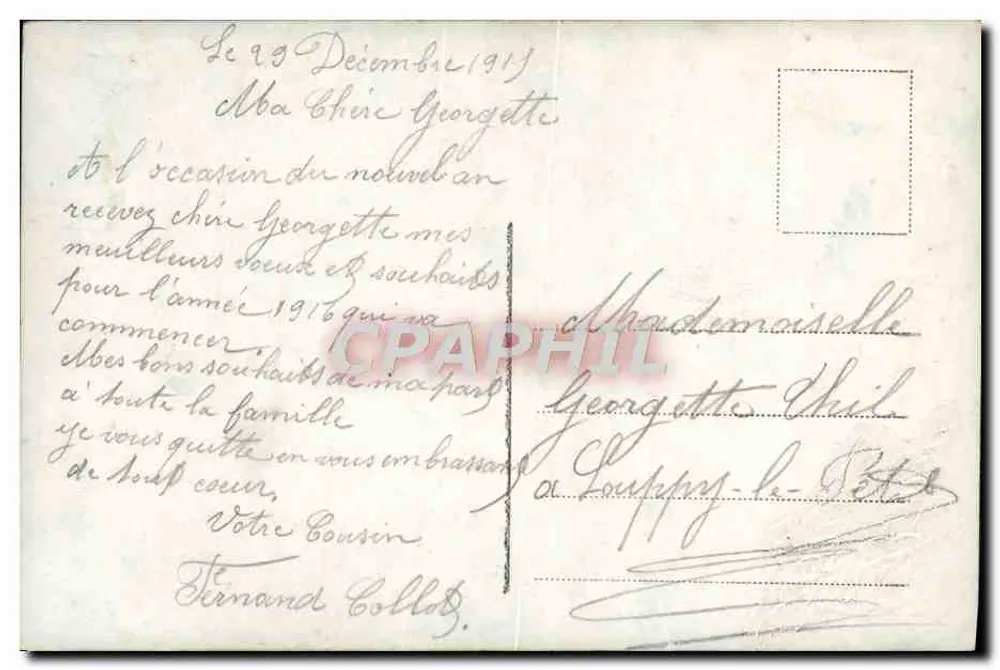 Paar in Abendkleidung — Neujahr — Verlag A. P. Nr. 3406 - Rückseite