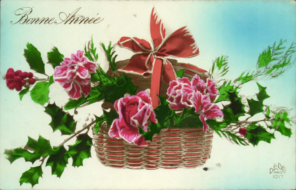 Arranjo de flores e hortelã em um cesto — DÉDÉ PARIS 1017 - Frente