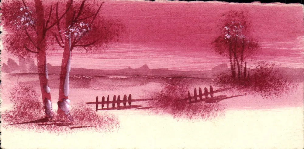 Winterlandschaft — monochromes Zeichnung — kein Verlag oder Nummer - Vorderseite
