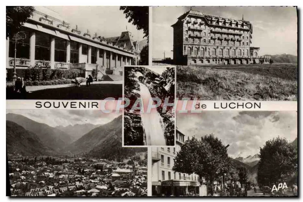 Luchon — Allgemeine Ansicht, Casino, Höhle des Himmels, Wasserfall — APA - Vorderseite