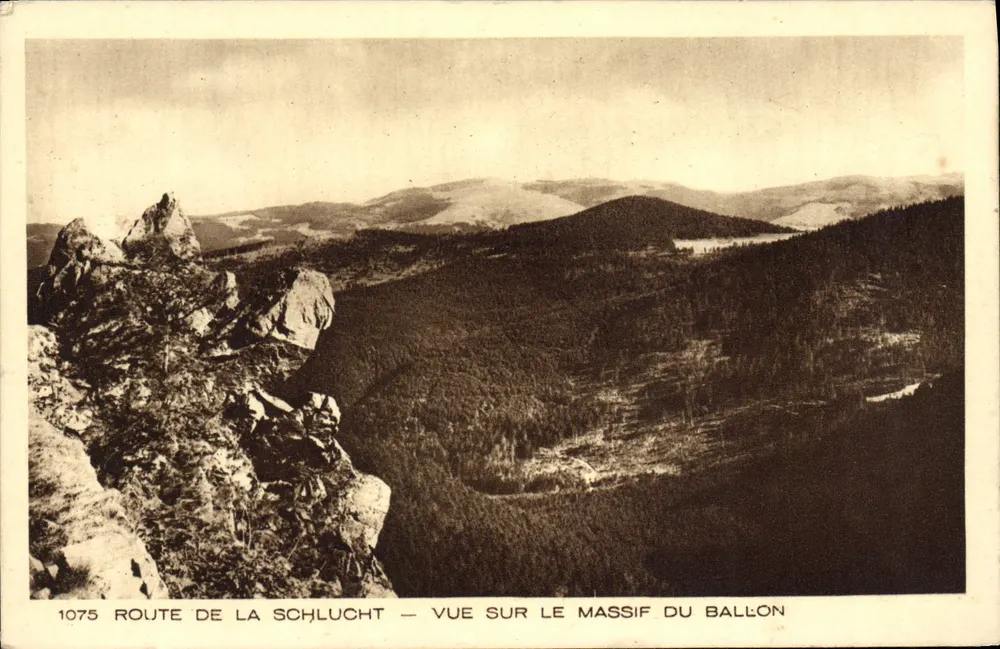 Route de la Schlucht — Blick auf den Ballon-Massiv — 1075 - Vorderseite