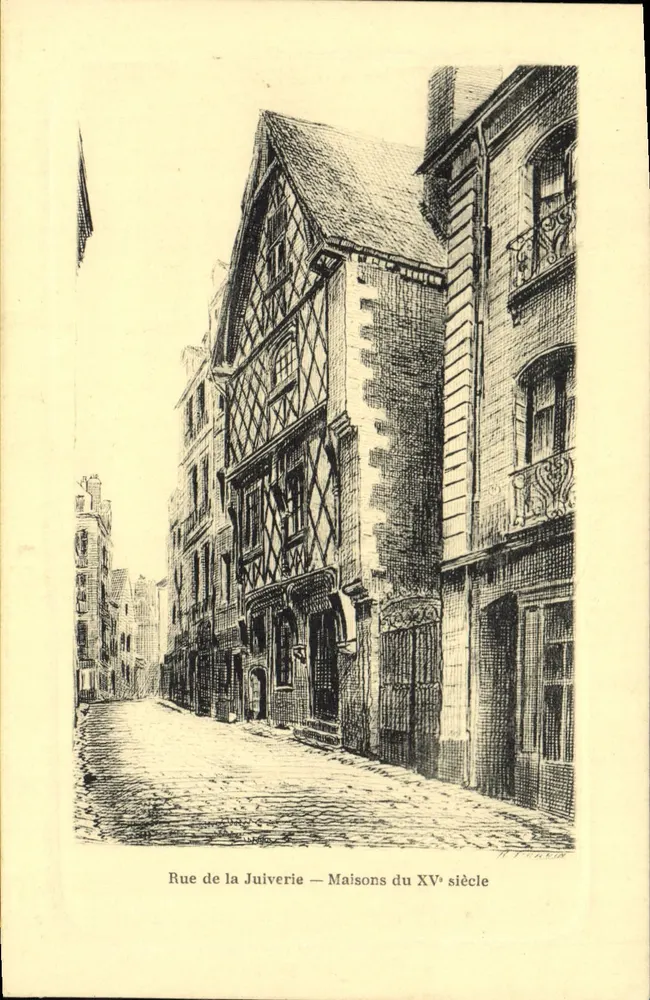 Rue de la Juiverie — Häuser des 15. Jahrhunderts — Sammlung Perrin - Vorderseite
