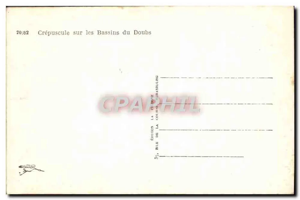 Crepúsculo sobre os Bassins do Doubs — 20:92 — Edição La Cotine, 37, rue de La Hâslebourg - Verso