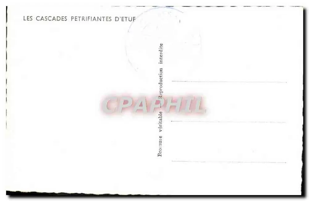 As Cataratas Petrificantes de Etuf — Editor não identificado, número de série não visível - Verso