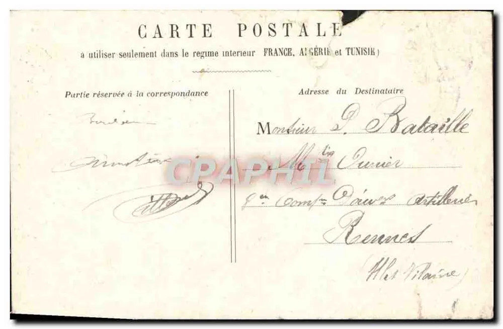 Bordeaux - Statue de Carnot — éditeur Tardeux & Cie, n° 80 - Verso