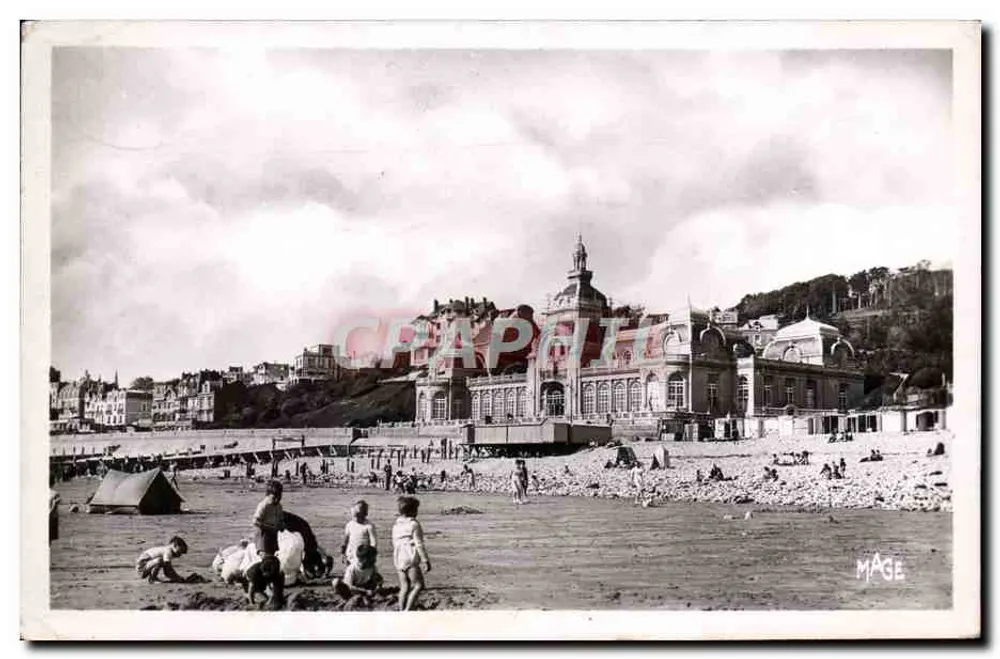 O Casino em Le Havre — vista da praia e do edifício — G. Réant, editor, n°28 - Frente