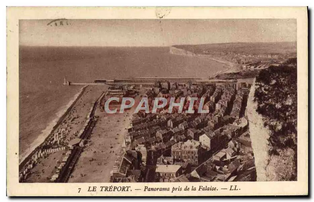 Le Tréport — Panorama vom Kliff — LL. - Vorderseite