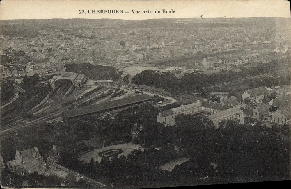 Cherbourg — Vista tirada do Roule — Editor não identificado, n° de série 27 - Frente