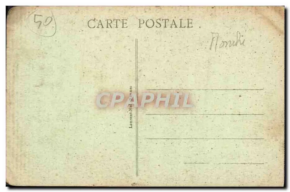 Carolles - A Cabana Vauban — visão da ponta com o monte Saint-Michel no fundo — editor Laurent Nejman, n° 970 - Verso