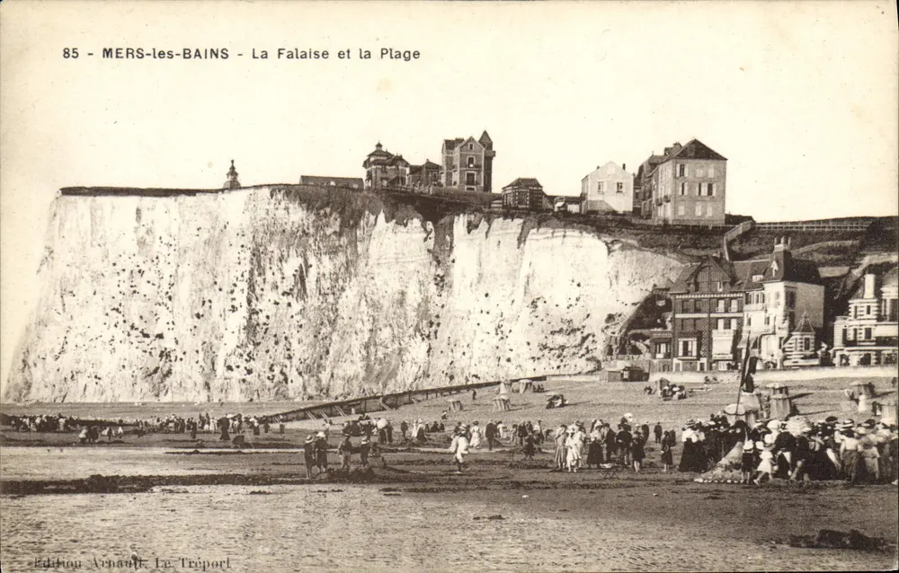 MERS-les-BAINS - Die Klippe und der Strand — Edition Avenault, Le Tréport - Vorderseite